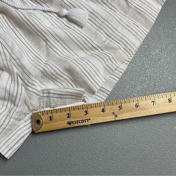 Abercrombie & Fitch cream/brown paper bag shorts size Small - Picture 7 of 9